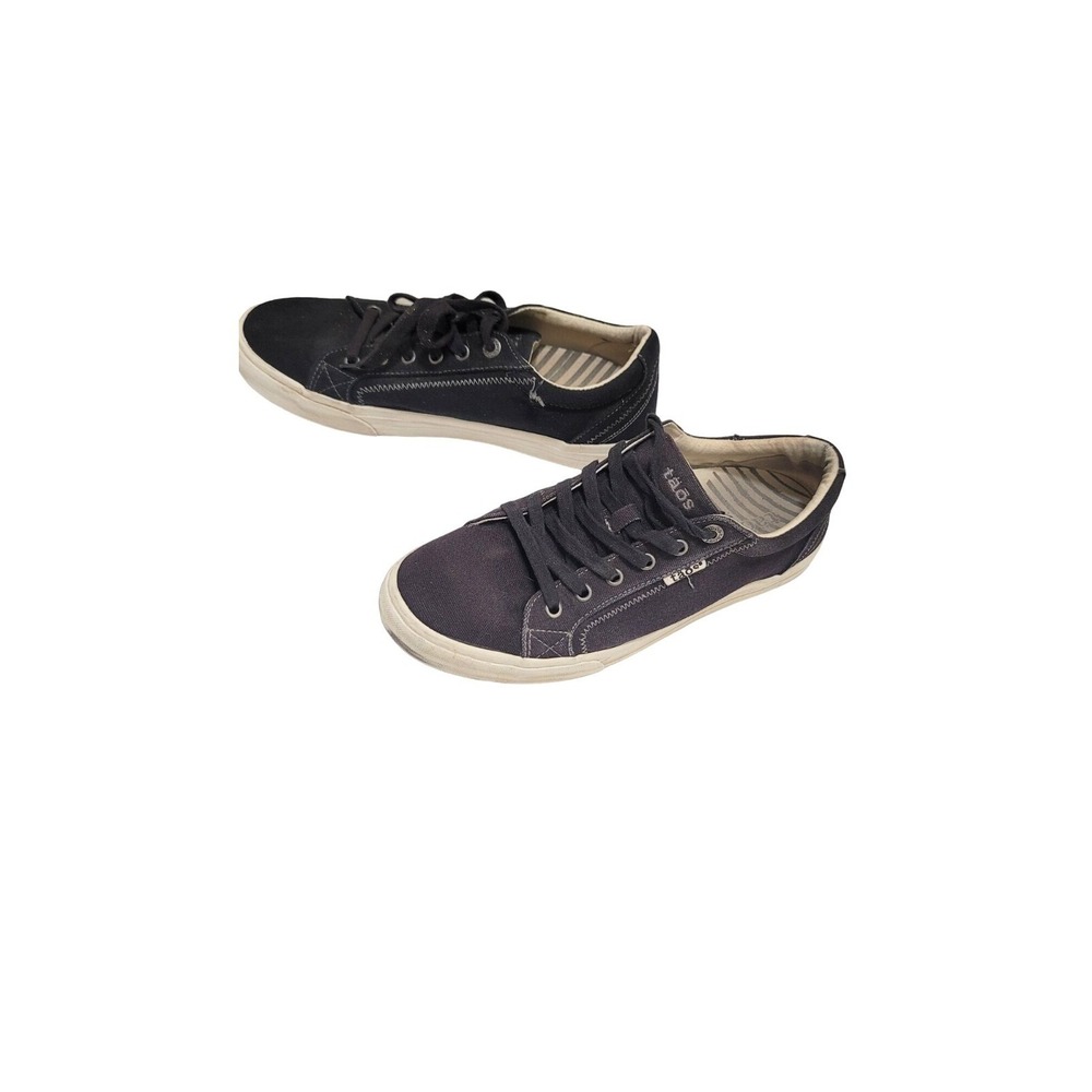 Taos Womens Canvas Lace-Up Sneakers Size 11 Black Casual‎ Everyday